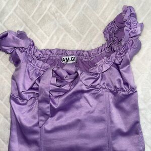 IAMGIA  Naomi Ruffle Bustier Top With Sweetheart Neckline